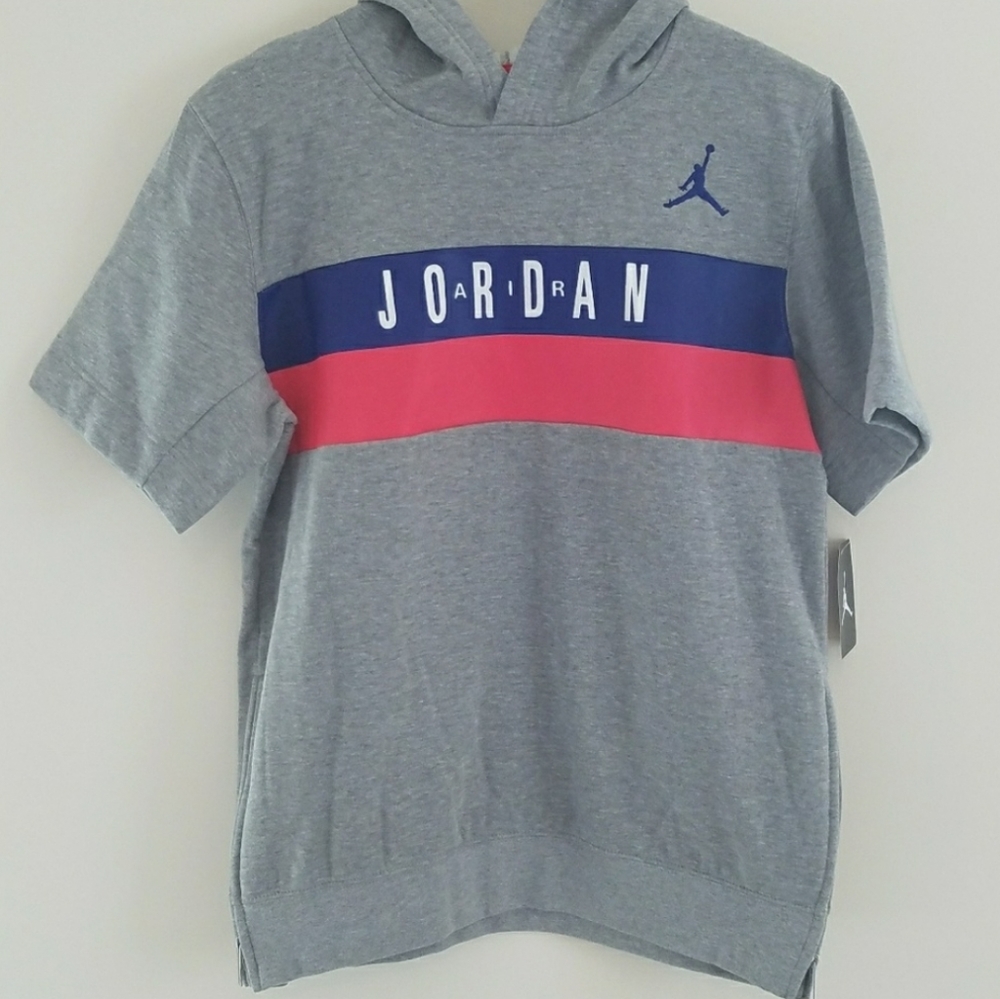 Nike Air Jordan hooded short sleeve sweatshirt